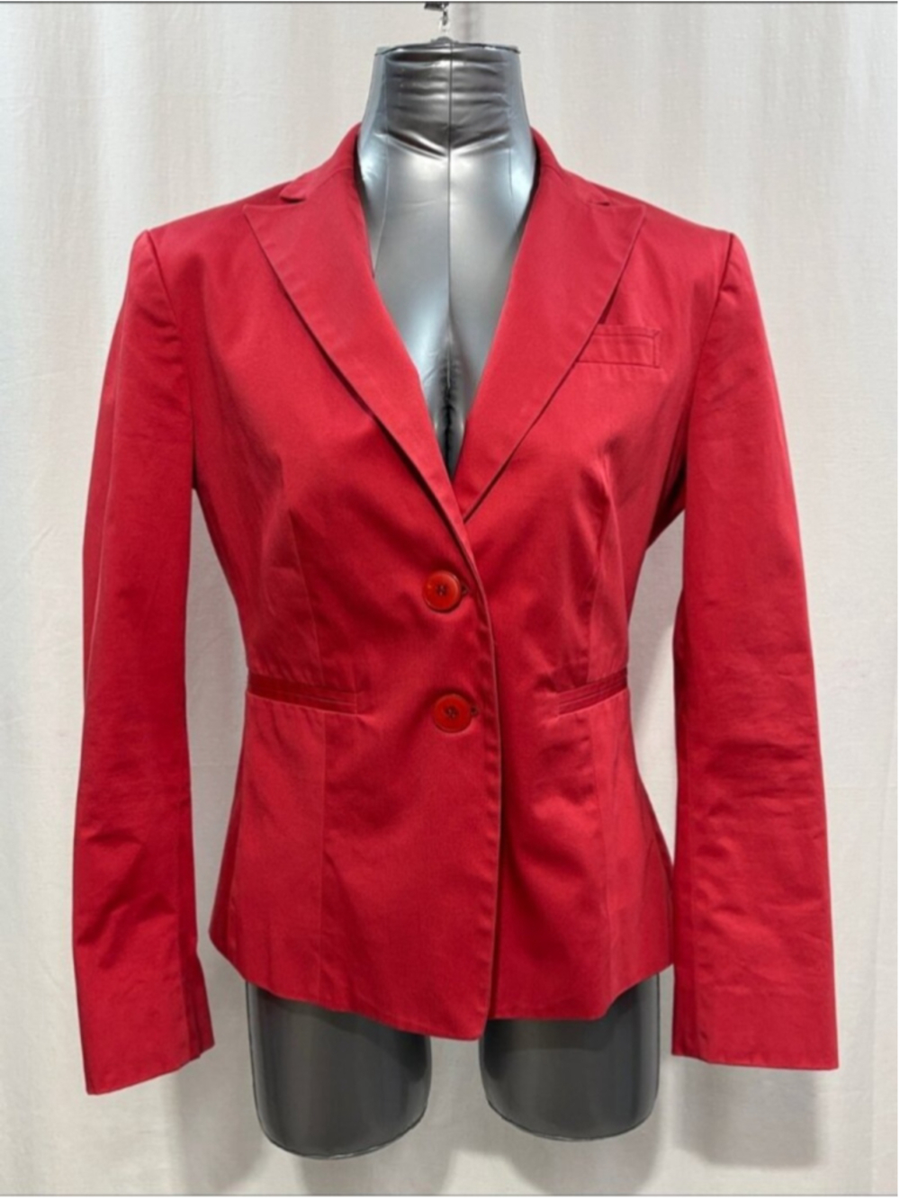 United Colors Of Benetton Red Tailored Blazer work party travel trendy stretch